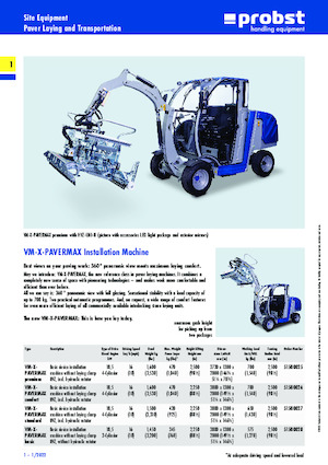 Straatmakersmachines Probst VM-X-PAVERMAX comfort