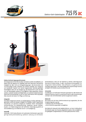 Walkie stapelaars OMG 715 FS ac