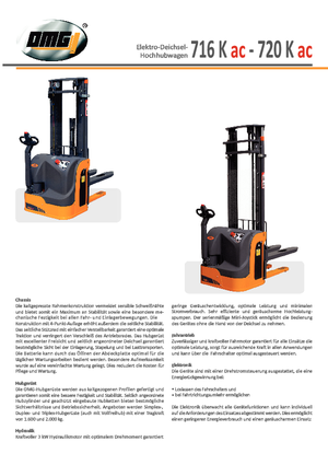 Walkie stapelaars OMG 720 K-ac