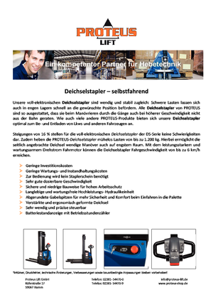 Walkie stapelaars Proteus DS 1230