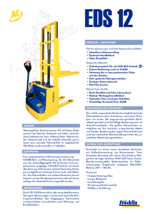 Walkie stapelaars Stöcklin EDS 12