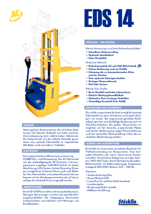 Walkie stapelaars Stöcklin EDS 14