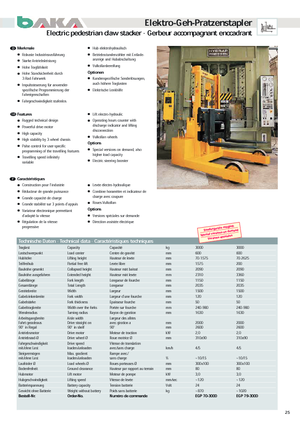 Walkie stapelaars Baka EGP 79-3000