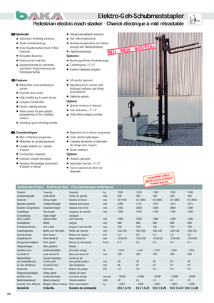 Walkie stapelaars Baka EGS 1.5-16