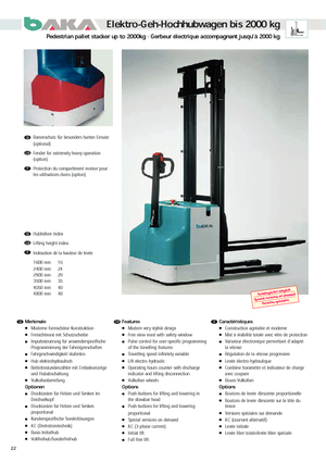 Walkie stapelaars Baka EGV 1001-35
