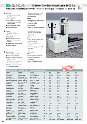 Walkie stapelaars Baka EGV 70-3000