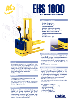 Walkie stapelaars Stöcklin EHS 1600
