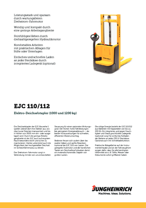 Walkie stapelaars Jungheinrich EJC 112