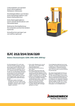 Walkie stapelaars Jungheinrich EJC 216