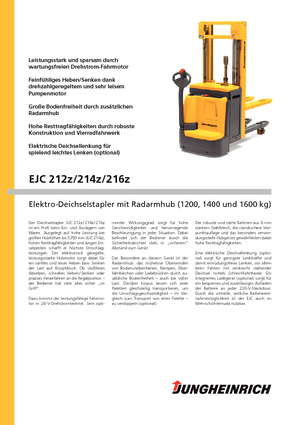 Walkie stapelaars Jungheinrich EJC 212z