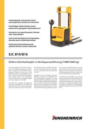 Walkie stapelaars Jungheinrich EJC B14