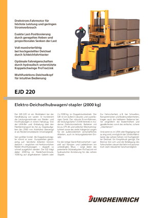Walkie stapelaars Jungheinrich EJD 220