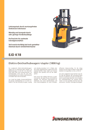 Walkie stapelaars Jungheinrich EJD-K 18