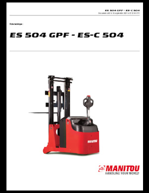 Walkie stapelaars Manitou ES 504 GPF