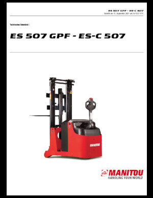 Walkie stapelaars Manitou ES 507 GPF