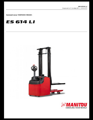 Walkie stapelaars Manitou ES 614 LI