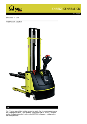 Walkie stapelaars PRAMAC Lifter FX 12/29