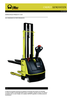 Walkie stapelaars PRAMAC Lifter FX 12/29