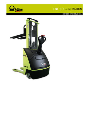 Walkie stapelaars PRAMAC Lifter GX 12/25 Straddle GEL