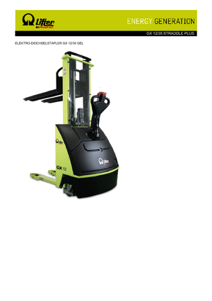 Walkie stapelaars PRAMAC Lifter GX 12/35 Straddle Plus