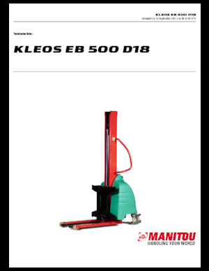 Walkie stapelaars Manitou Kleos EB 500 D18