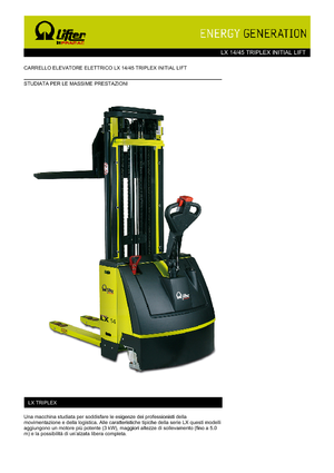 Walkie stapelaars PRAMAC Lifter LX 14/45 Triplex IL