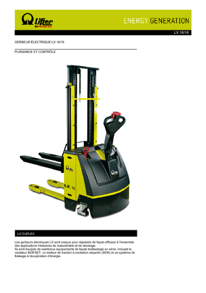 Walkie stapelaars PRAMAC Lifter LX 16/16