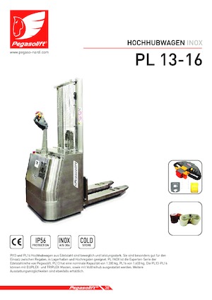 Walkie stapelaars Pegasolift PL 16 Inox 
