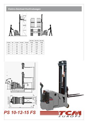 Walkie stapelaars TCM PS 12 FS