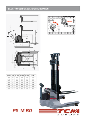 Walkie stapelaars TCM PS 15 BD