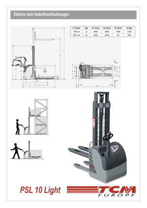 Walkie stapelaars TCM PSL 10 Light