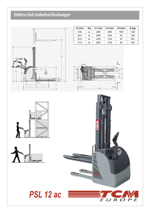 Walkie stapelaars TCM PSL 12 ac
