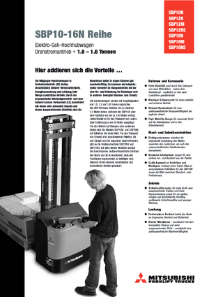 Walkie stapelaars Mitsubishi SBP12N2
