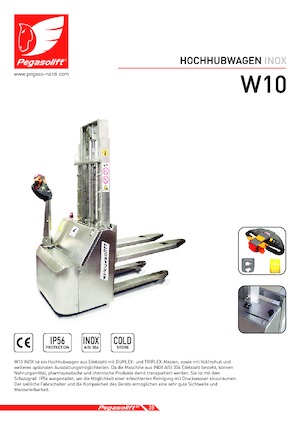 Walkie stapelaars Pegasolift W 10 Inox