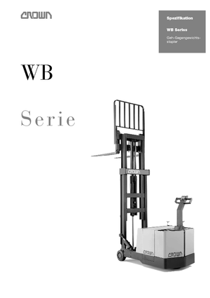 Walkie stapelaars Crown WB 0.9 TF