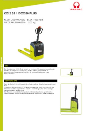 Meelooppallettruck PRAMAC Lifter CX 12 EVO GEL