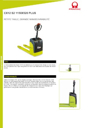 Meelooppallettruck PRAMAC Lifter CX 12 EVO GEL