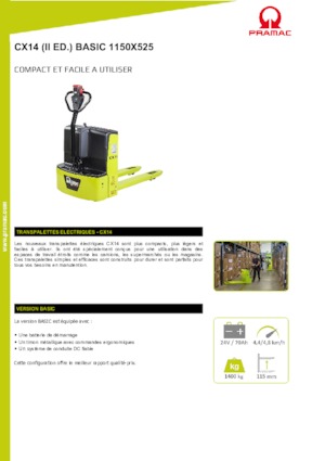 Meelooppallettruck PRAMAC Lifter CX 14 Basic GEL