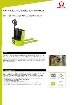 Meelooppallettruck PRAMAC Lifter CX 14 EVO Li-Ion