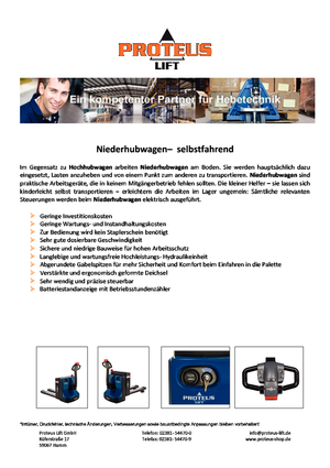 Meelooppallettruck Proteus E-NK 20