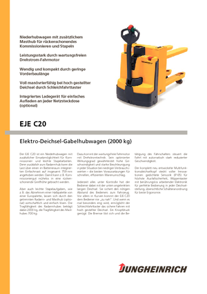 Meelooppallettruck Jungheinrich EJE C20