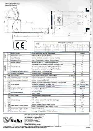 Meelooppallettruck CVitalia Express T