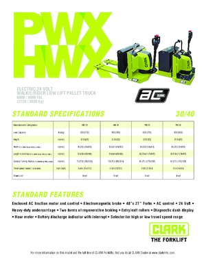 Meelooppallettruck Clark HWX 40