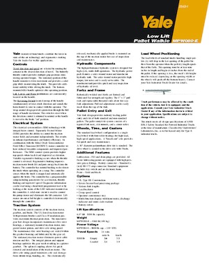 Meelooppallettruck Yale MPR080VG