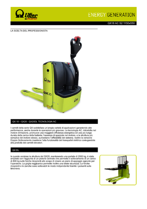 Meelooppallettruck PRAMAC Lifter QX 18