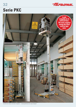 Enkele mast verticale hoogwerkers Faraone PK C