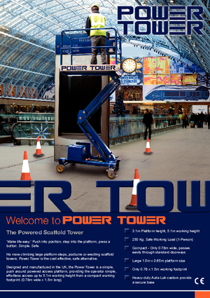 Enkele mast verticale hoogwerkers Power Towers Power Tower