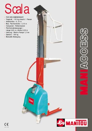 Enkele mast verticale hoogwerkers Manitou Scala