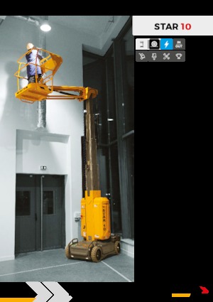 Enkele mast verticale hoogwerkers Haulotte Star 10