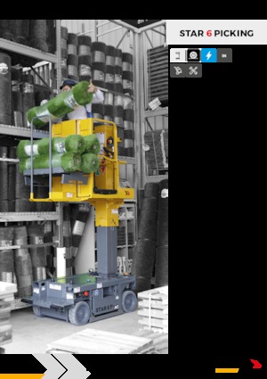 Enkele mast verticale hoogwerkers Haulotte Star 6 Picking